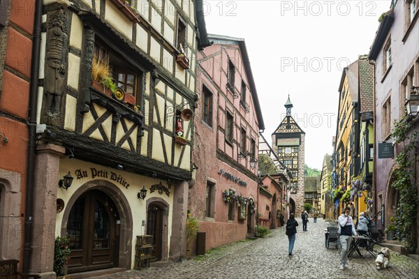 Medieval colourful half-timbered houses