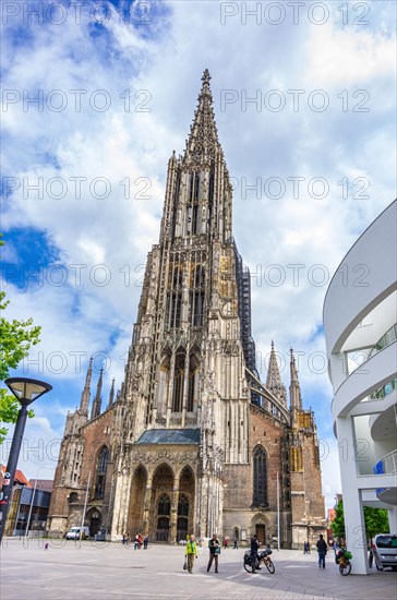 West view of the world-famous cathedral with the highest church tower in the world