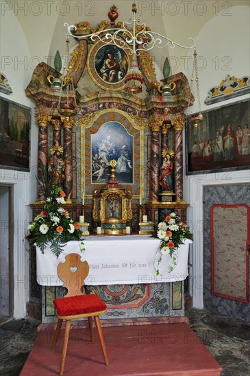 The chapel Sankt Johann at Val di Funes