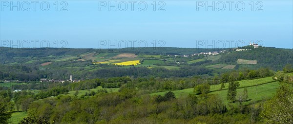 Vezelay labelled les Plus Beaux Villages de France. Unesco World heritage. Morvan regional natural park. Via Lemovicensis way to Santiago de Compostela. Yonne department. Bourgogne Franche Comte. France