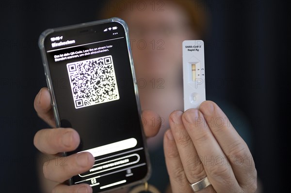 Barcode on a Luca app and Corona rapid tests