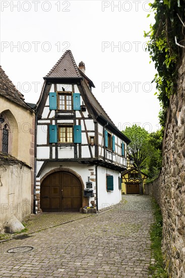 Medieval colourful half-timbered houses