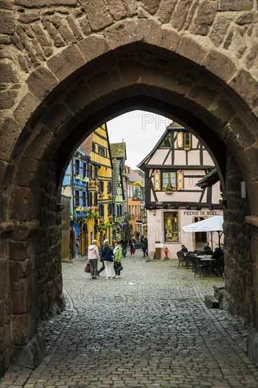 Medieval colourful half-timbered houses