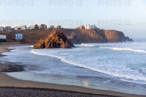 Beach and coastline in bay