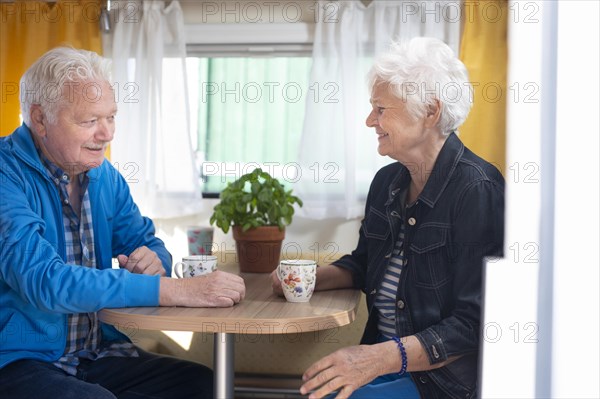 Subject: Pensioner in her caravan