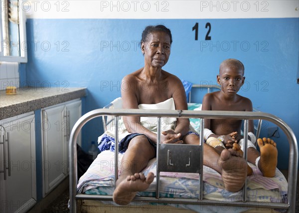 Grandmother and little patient at the Princess Christian Hospital in Sierra Leone