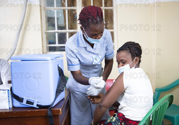 Corona vaccination at Princess Christian Hospital in Sierra Leone