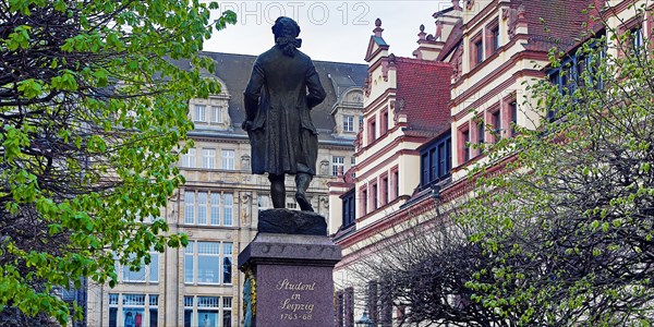 Bronze statue of Goethe by Carl Seffner on the Naschmarkt