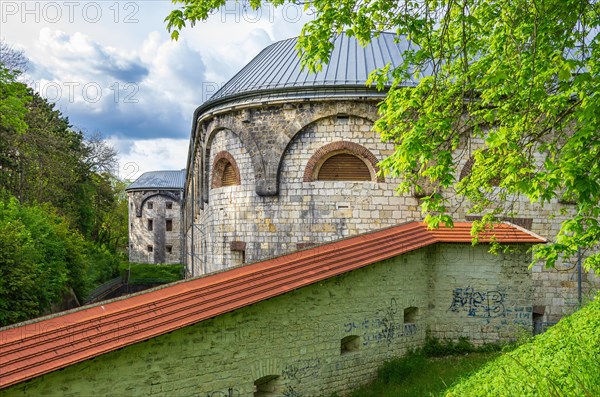 The stone citadel of the Wilhelmsburg on the Michelsberg