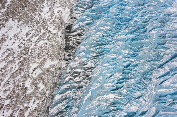 Crevasses in the glacier Falljoekull