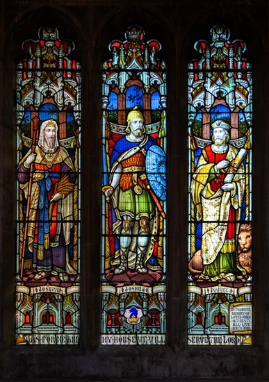 Stained glass window depicting Joseph