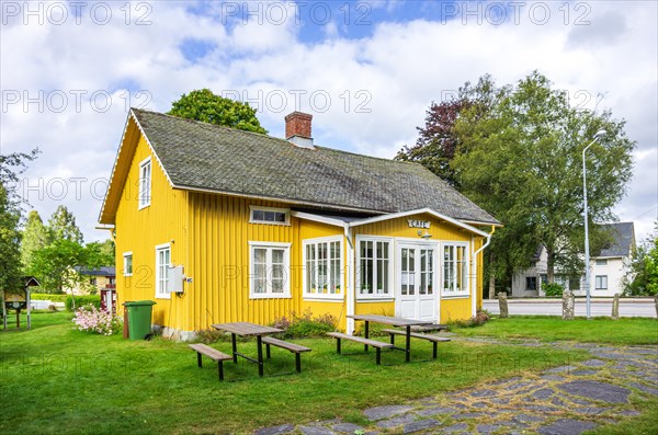 The picturesque herb garden with Kroppefjaell's local history museum and a small cafe is located on the grounds of the former spa park