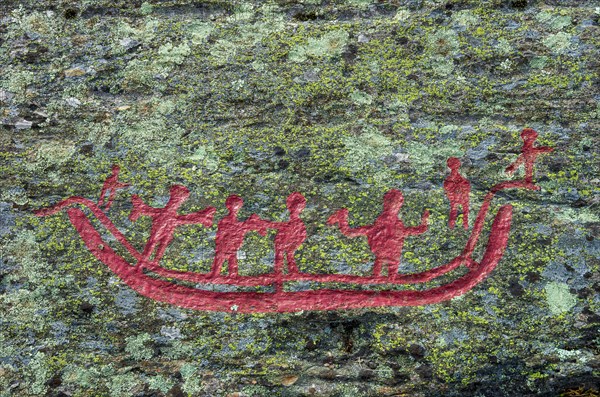 Part of the Bronze Age petroglyphs at Hoegsbyn in the Tisselskog Nature Reserve near Bengtsfors