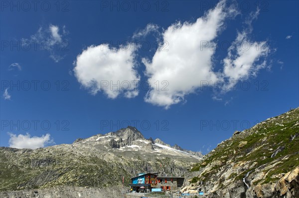 Entrance to the ice grotto in the Rhone Glacier