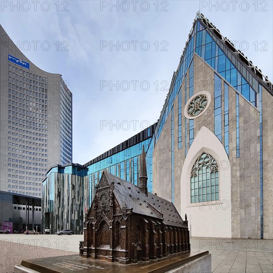 Model of the University Church of St. Pauli blown up in 1968 in front of today's Paulinum - Aula and University Church of St. Pauli