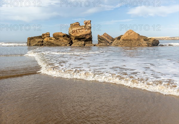 Crumbling historic fortress on the beach