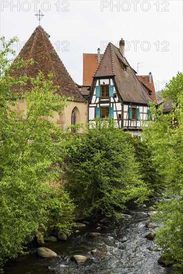 Medieval colourful half-timbered houses