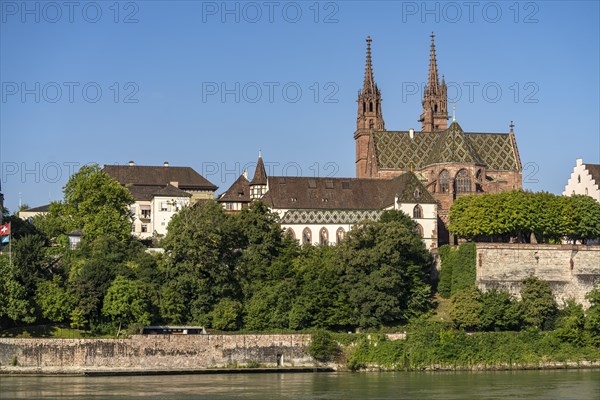 The Basel Minster and Minster Hill in Basel