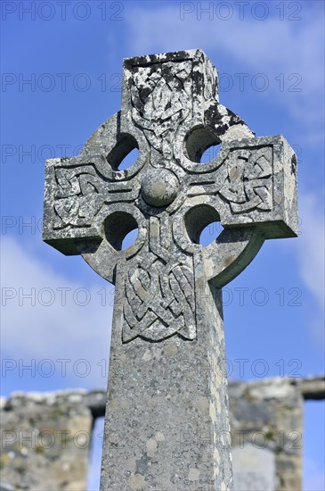 Celtic cross in the graveyard of Cill Chriosd