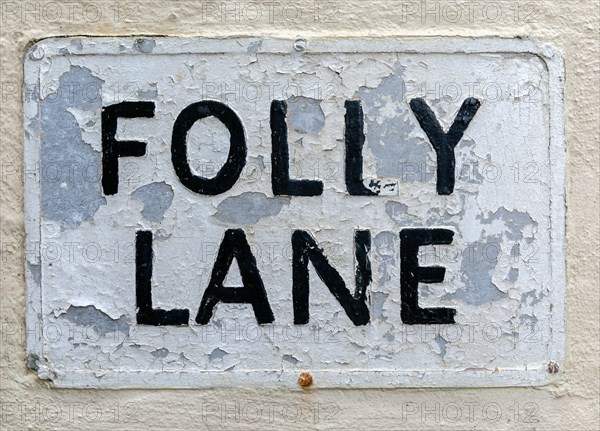 Street sign for Folly Lane