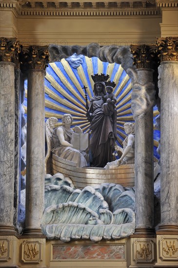 The virgin Mary at the Basilica of Notre-Dame de Boulogne at Boulogne-sur-Mer