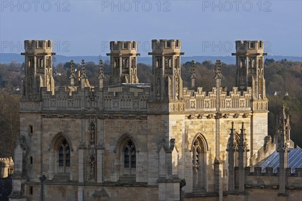 Tower of cathedral at Christ Church College of the Oxford University