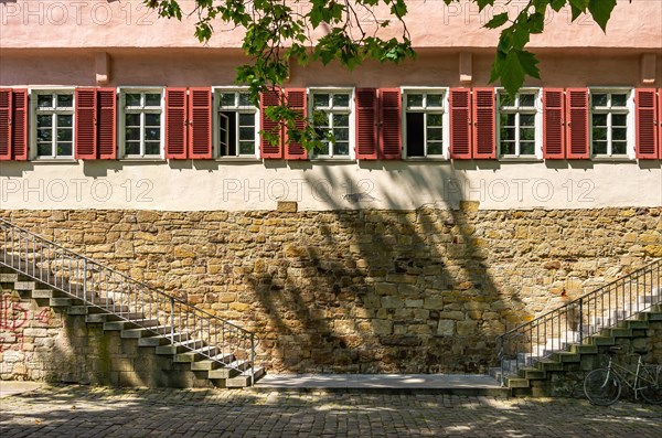 Detailed view with double staircase of the Old Burse in the Old Town