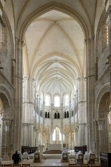 Vezelay labelled les Plus Beaux Villages de France. The nave