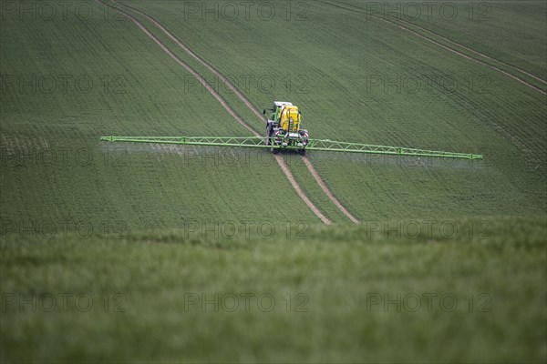 Plant protection equipment in a field near Goerlitz