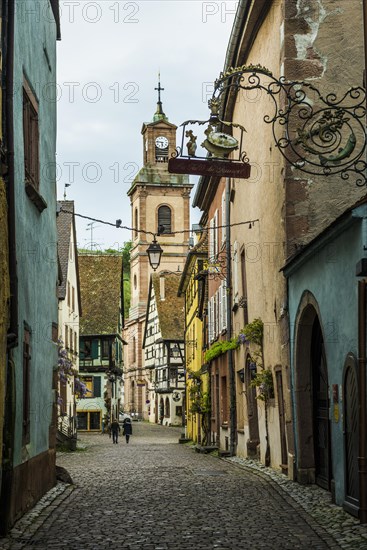 Medieval colourful half-timbered houses