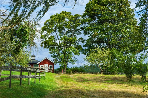 Picturesque landscape and rural surroundings in Tisselskog Nature Reserve near Bengtsfors
