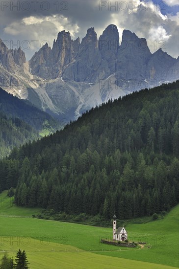 The chapel Sankt Johann at Val di Funes