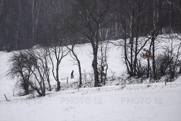 People on a toboggan slope in Koenigshain