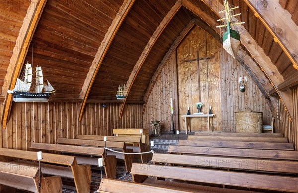 Interior of the Schifferkirche in Ahrenshoop