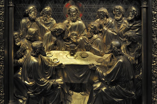 Last Supper relief at the Ten Duinen museum