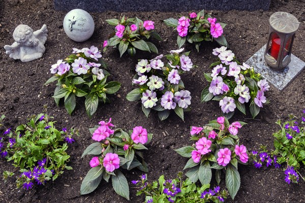 Flower decoration on grave