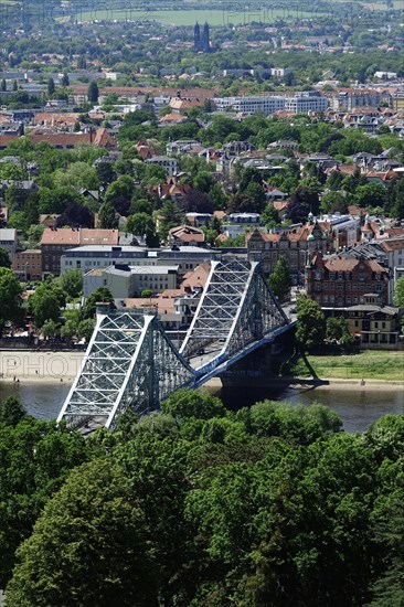 View from Weißer Deer district over Dresden