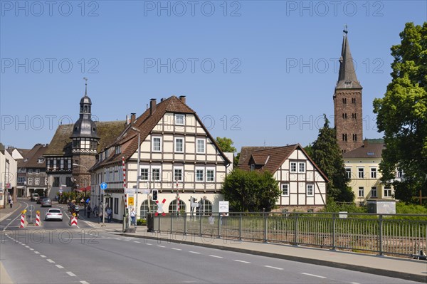 Half-timbered houses and St Kilian's Church