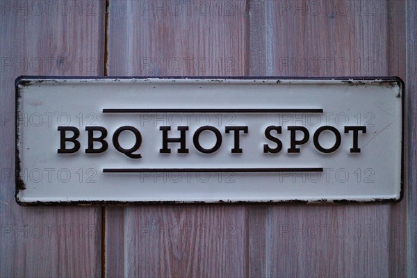 Sign with inscription BBQ Hot Spot