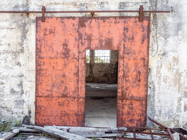 Rusty steel gate