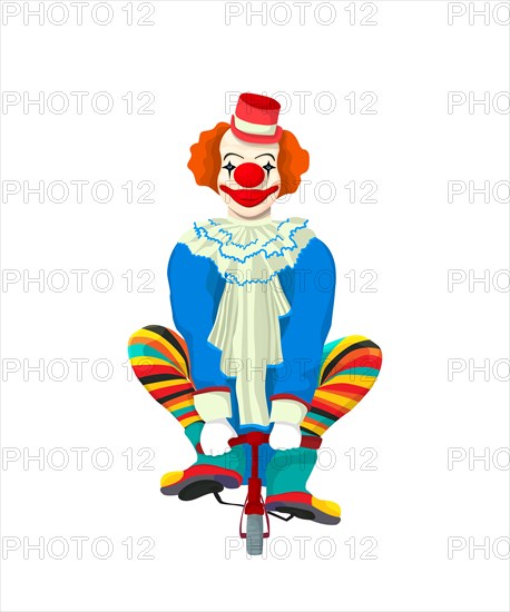 Clown on a bicycle