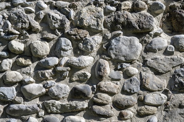 Pebble quarries as wall stones in the town wall of Radolfzell on Lake Constance