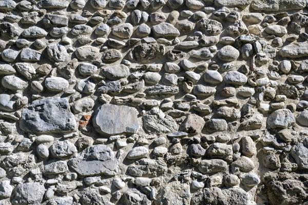 Pebble quarries as wall stones in the town wall of Radolfzell on Lake Constance