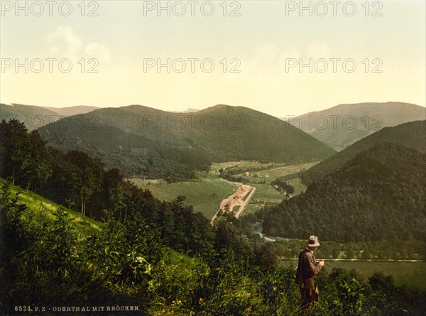 Oder Valley and View to the Brocken in the Harz Mountains