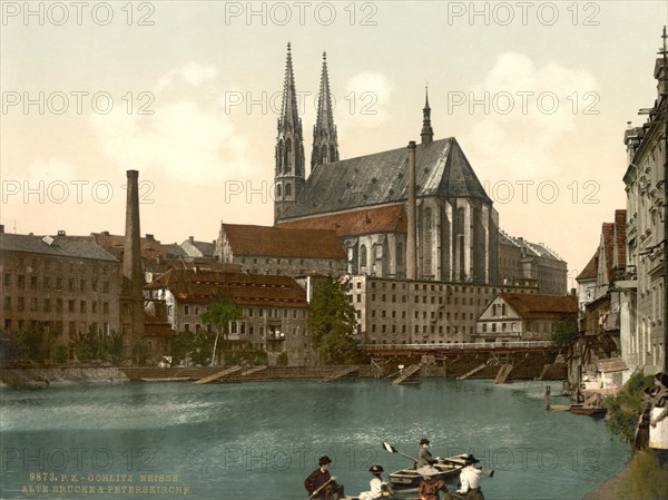 Old Bridge and Parish Church of St Peter and Paul in Görlitz