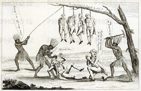 American Indians murdering Loyalists by hanging