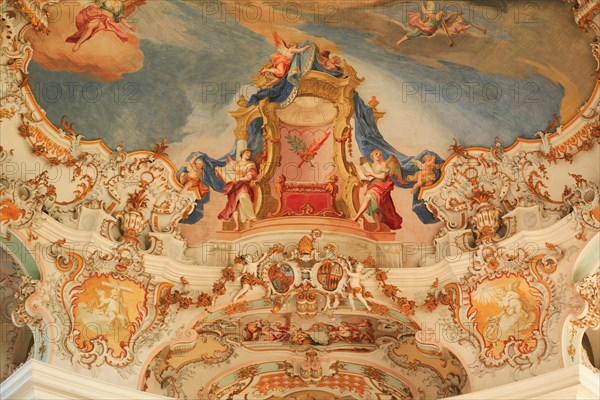 Dome frescoes by Johann Baptist Zimmermann