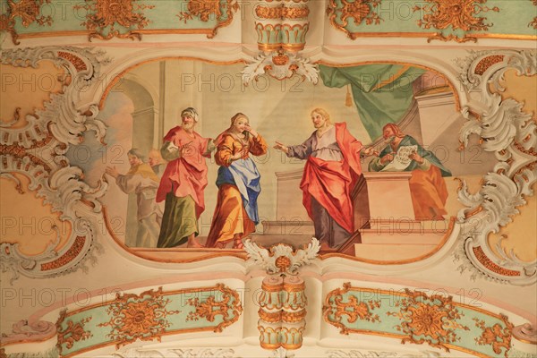 Dome frescoes by Johann Baptist Zimmermann