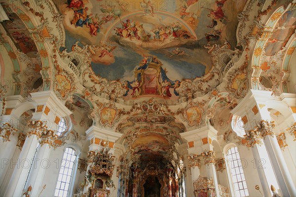 Dome frescoes by Johann Baptist Zimmermann