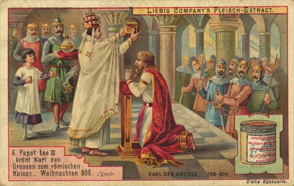 Pope Leo III crowning Charlemagne Emperor of Rome